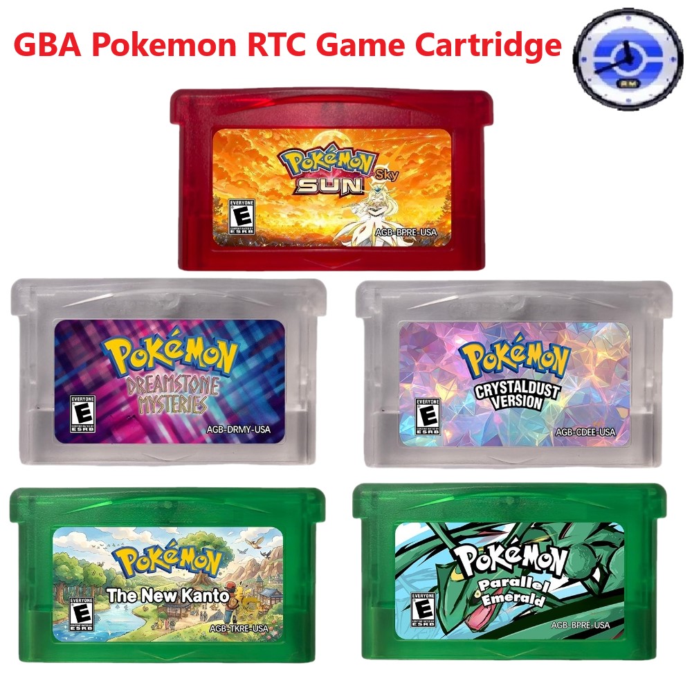 Rom Cartridge Flash - GBA RTC Pokemon Dreamstone Mysteries, Crystal
