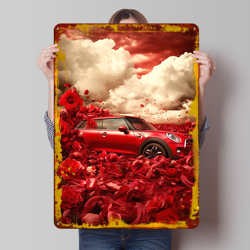 Retro Gaming Uk - Rode Britse auto Cooper in Rose