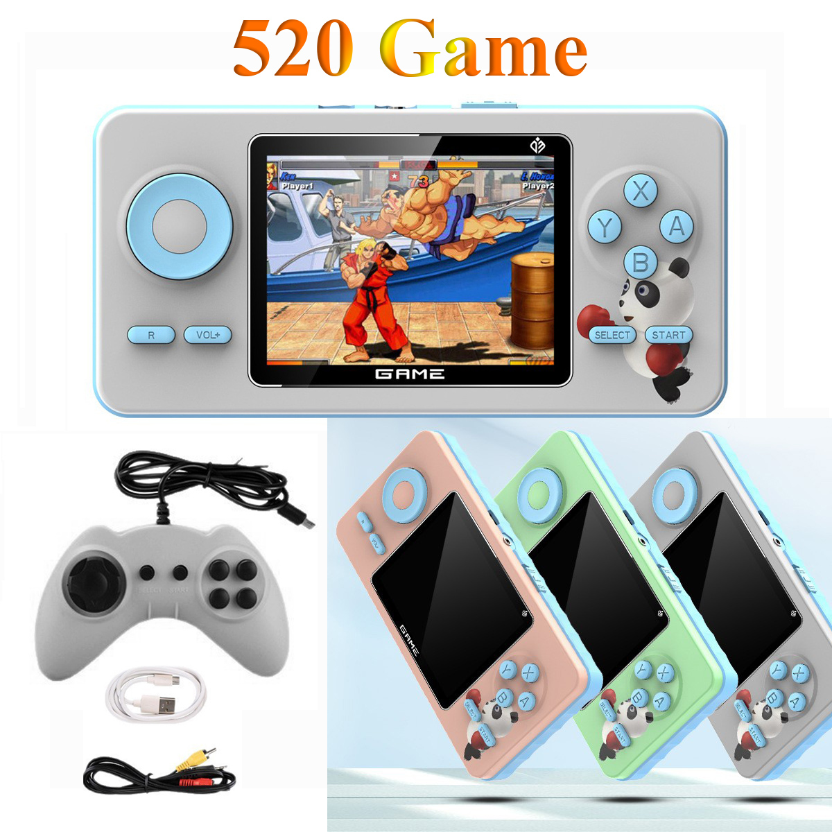 Retro Gaming Power Bank - S5 Mini Retro Videogameconsole Ingebouwde 520