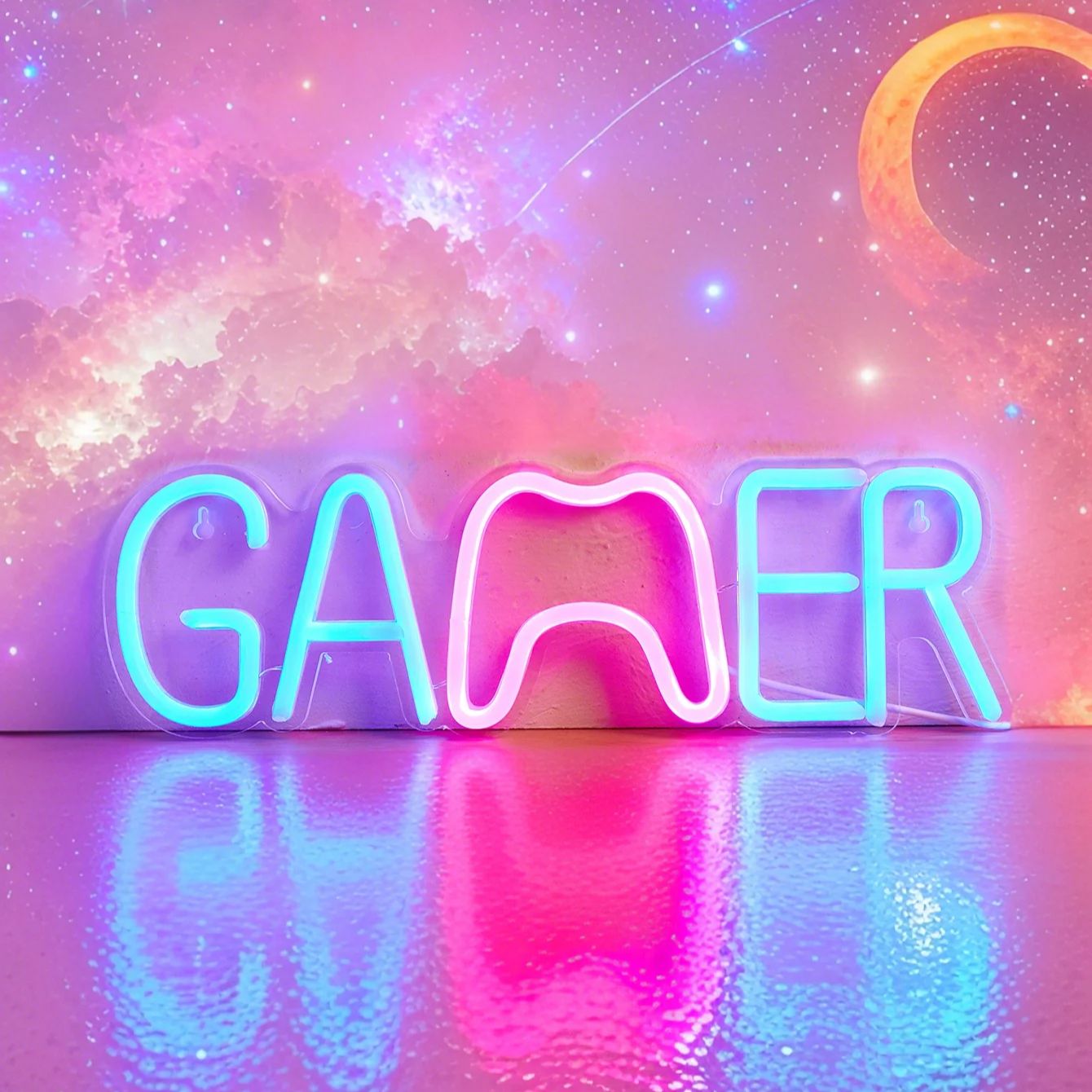 Retro Gaming Projector - Chi-buy LED Neon Gamer Gamepad USB-aangedreven