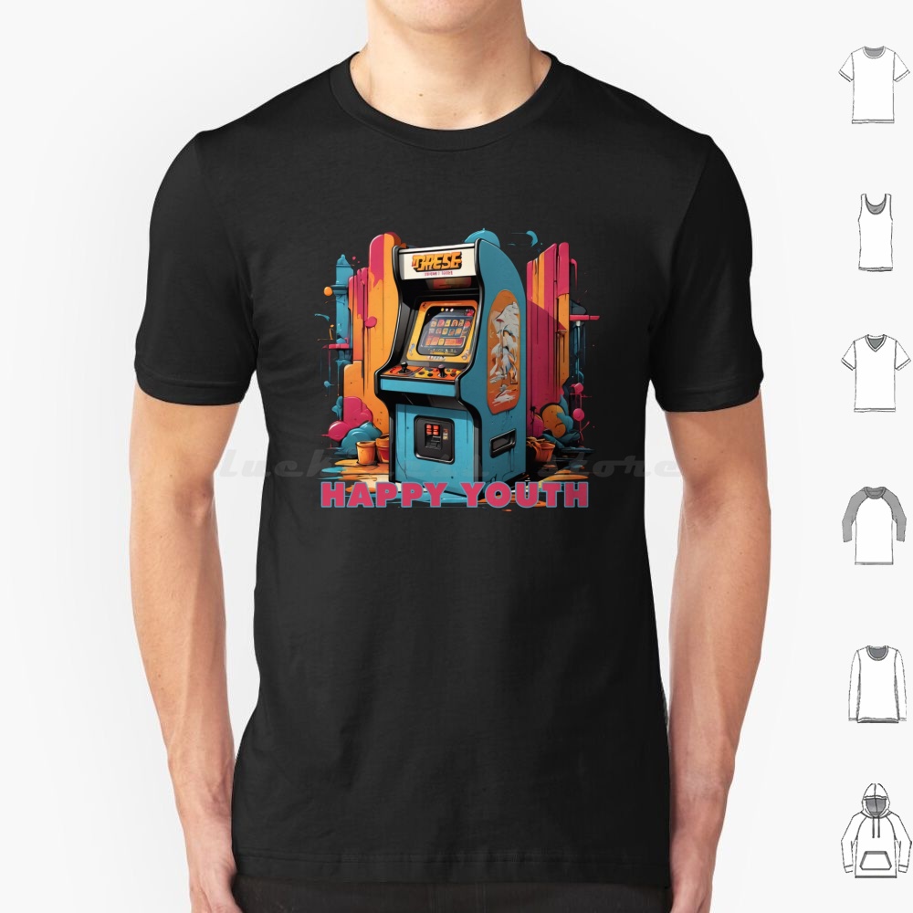 Happy Youth-Arcade T-shirt Man - Retro Gaming Games recensie en prijs
