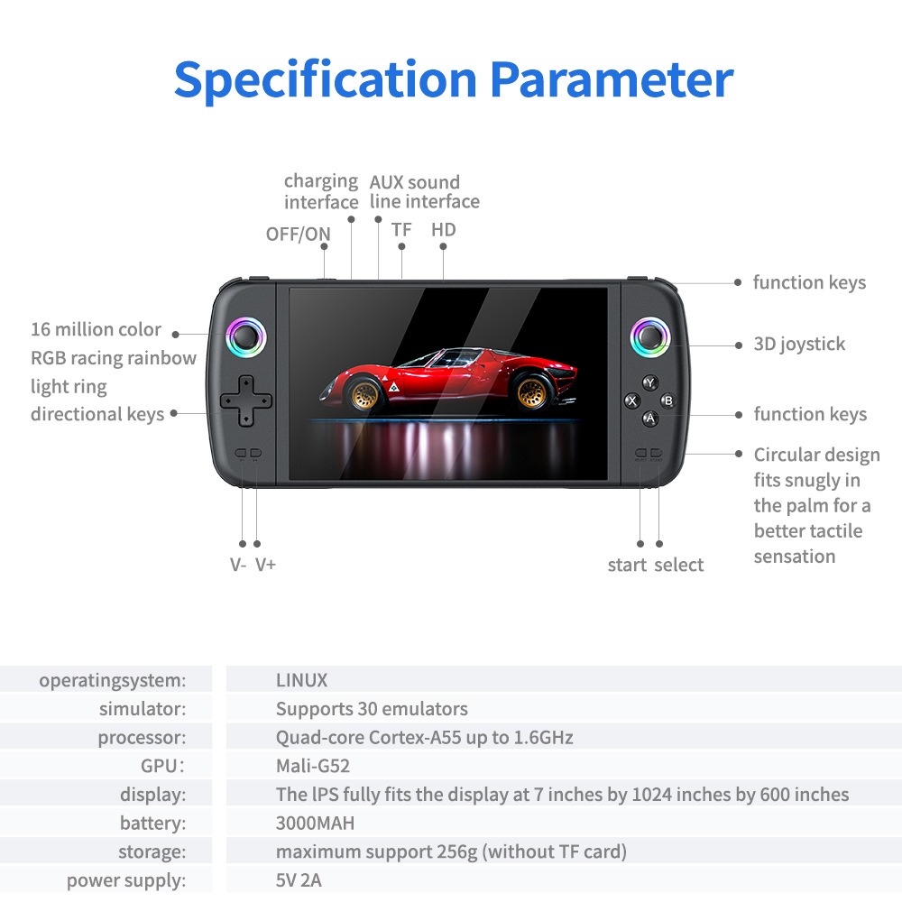NIEUWE M27 7 Inch IPS Scherm H - Retro Gaming Power Bank recensie en prijs