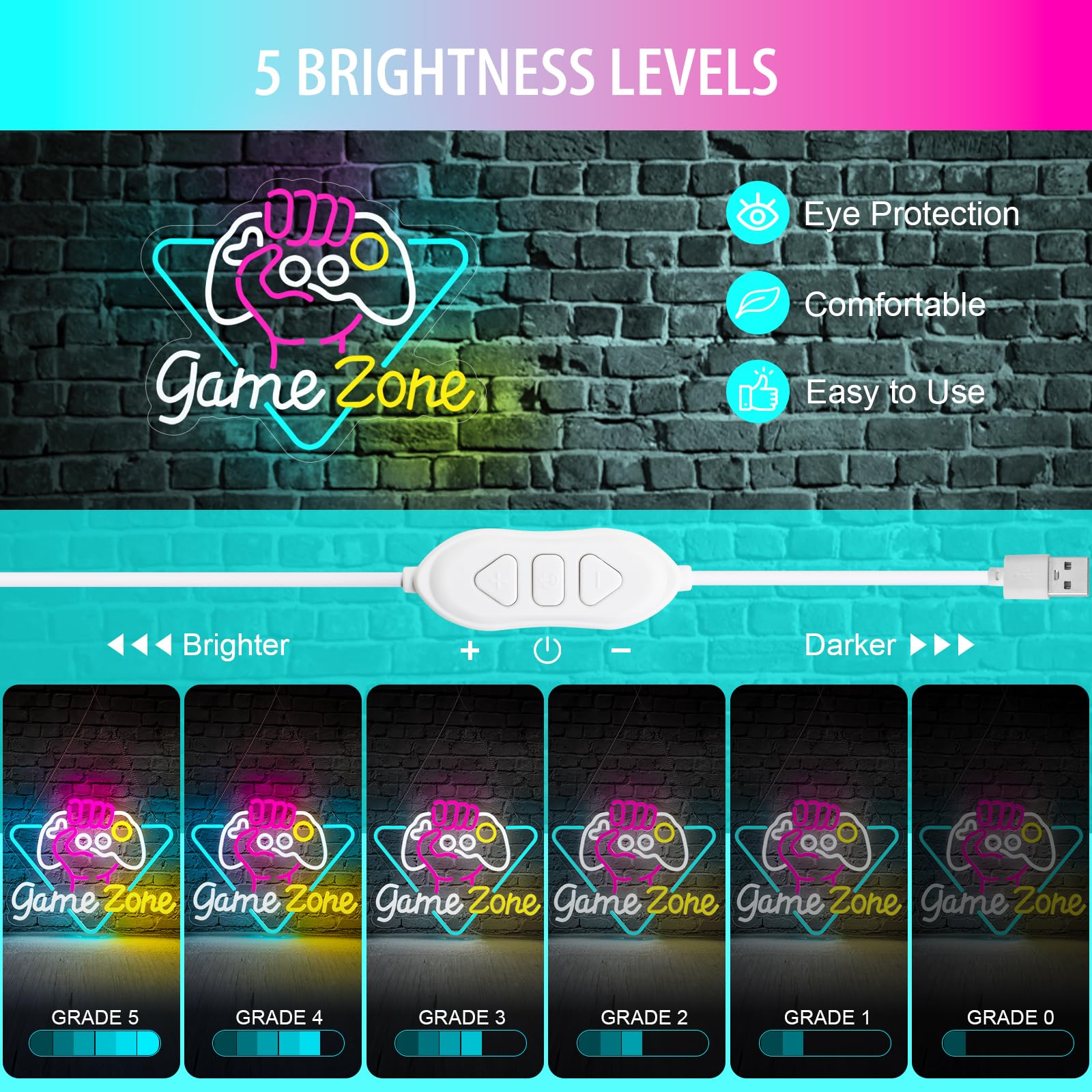 Game Zome Neon Sign LED Wall D - Retro Gaming Projector recensie en prijs